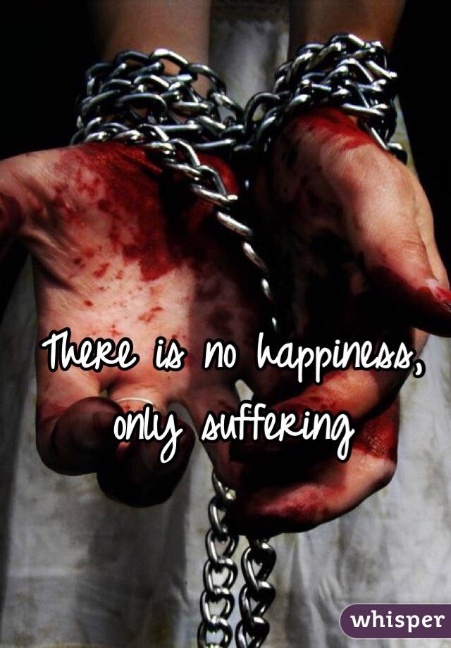 There is no happiness, only suffering