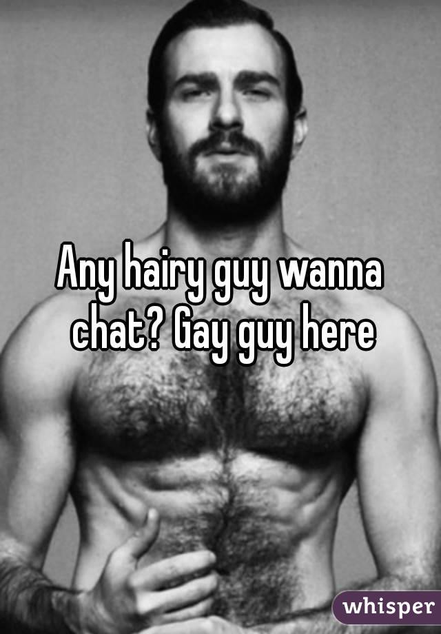 Any hairy guy wanna chat? Gay guy here