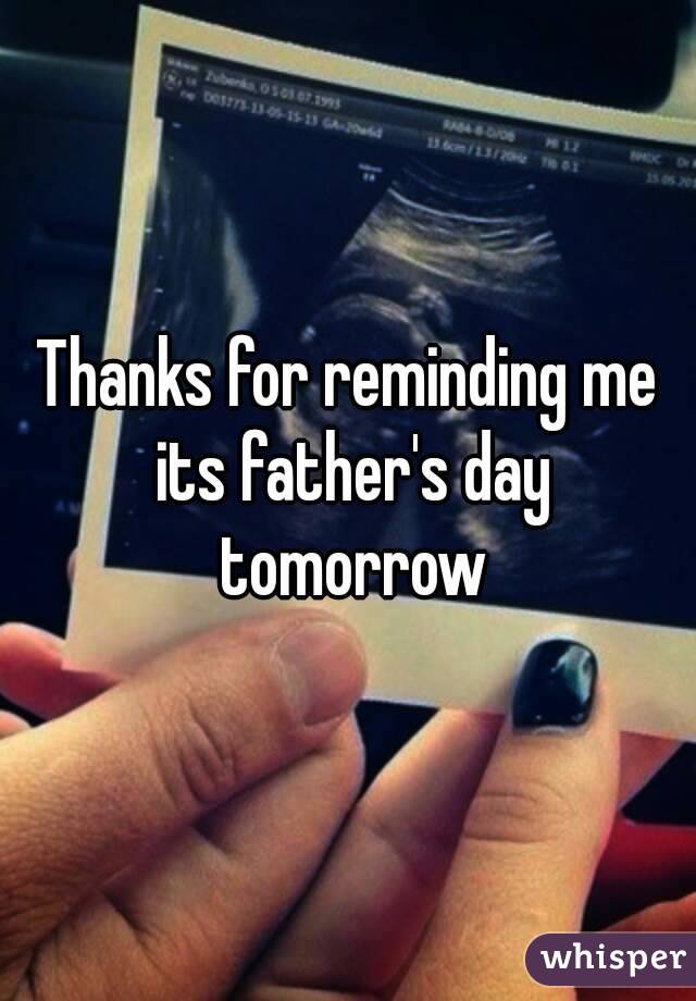 Thanks for reminding me its father's day tomorrow