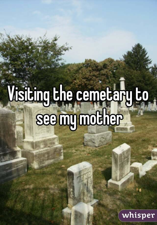 Visiting the cemetary to see my mother