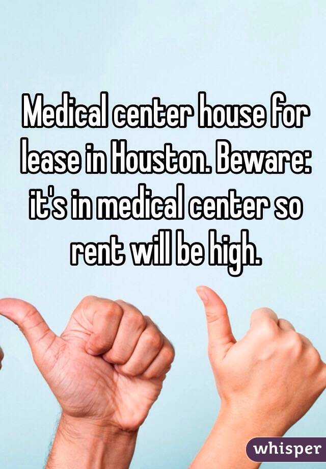 Medical center house for lease in Houston. Beware: it's in medical center so rent will be high. 