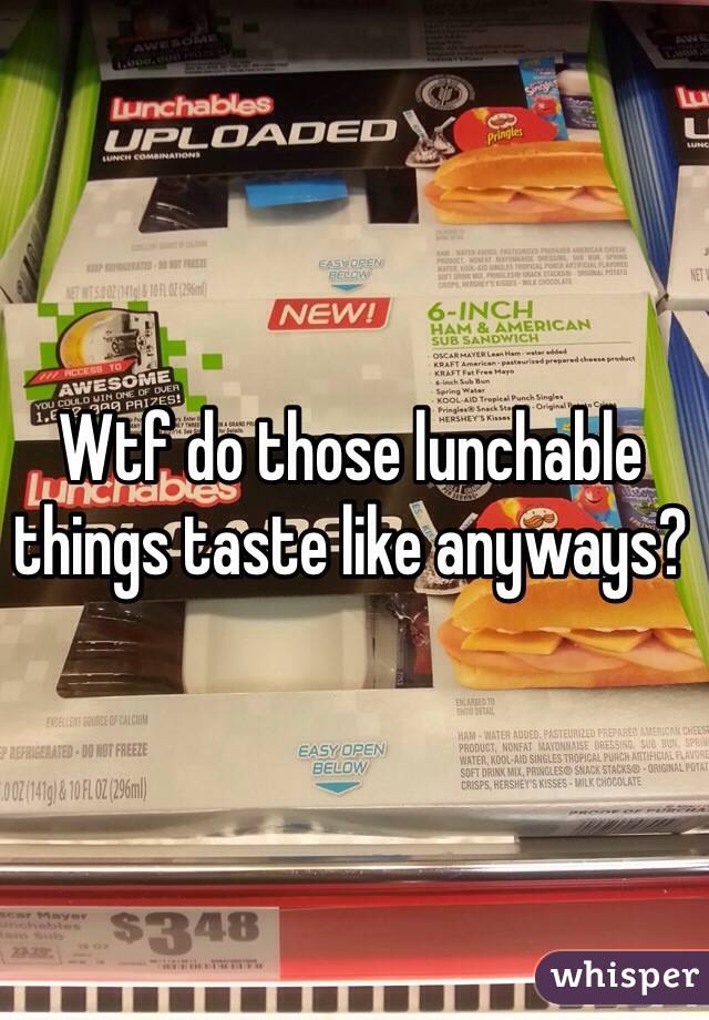 Wtf do those lunchable things taste like anyways?