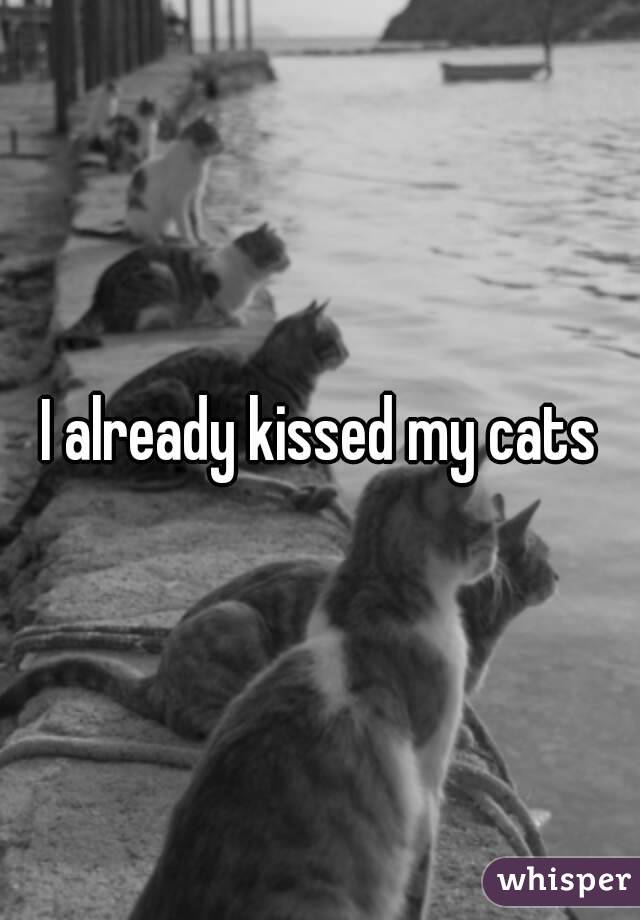 I already kissed my cats