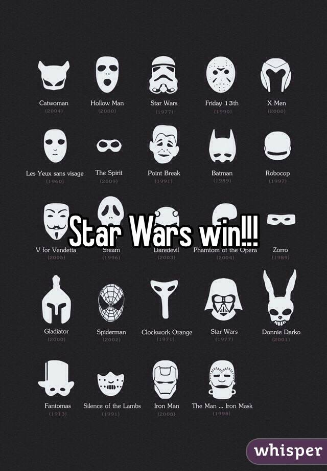 Star Wars win!!!