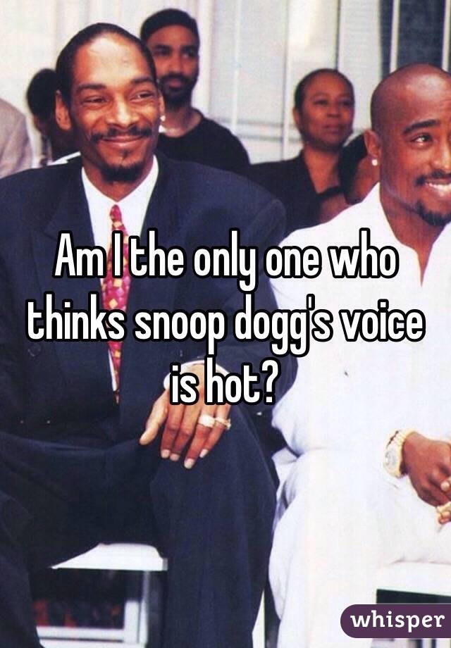 Am I the only one who thinks snoop dogg's voice is hot?