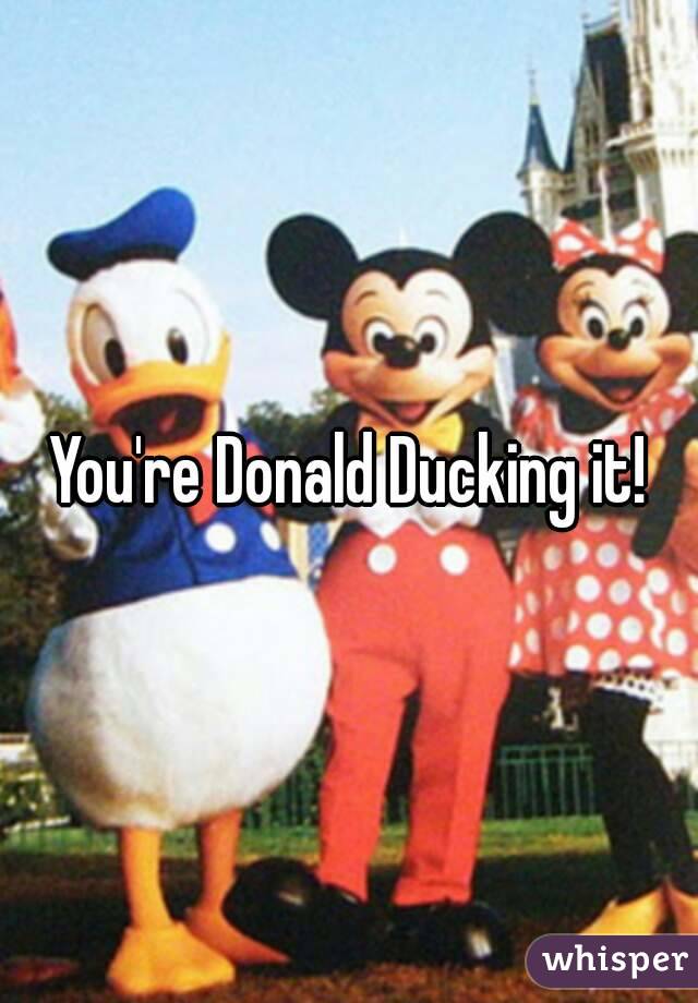 You're Donald Ducking it!