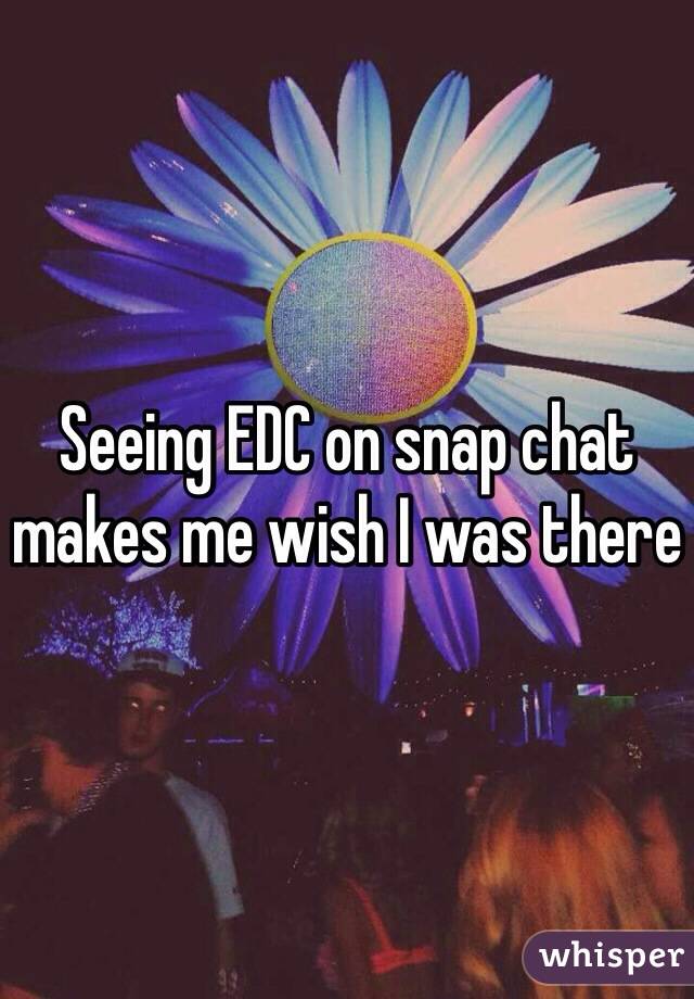 Seeing EDC on snap chat makes me wish I was there