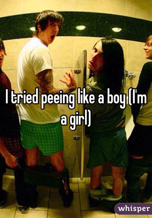 I tried peeing like a boy (I'm a girl)