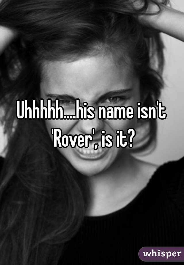 Uhhhhh....his name isn't 'Rover', is it?