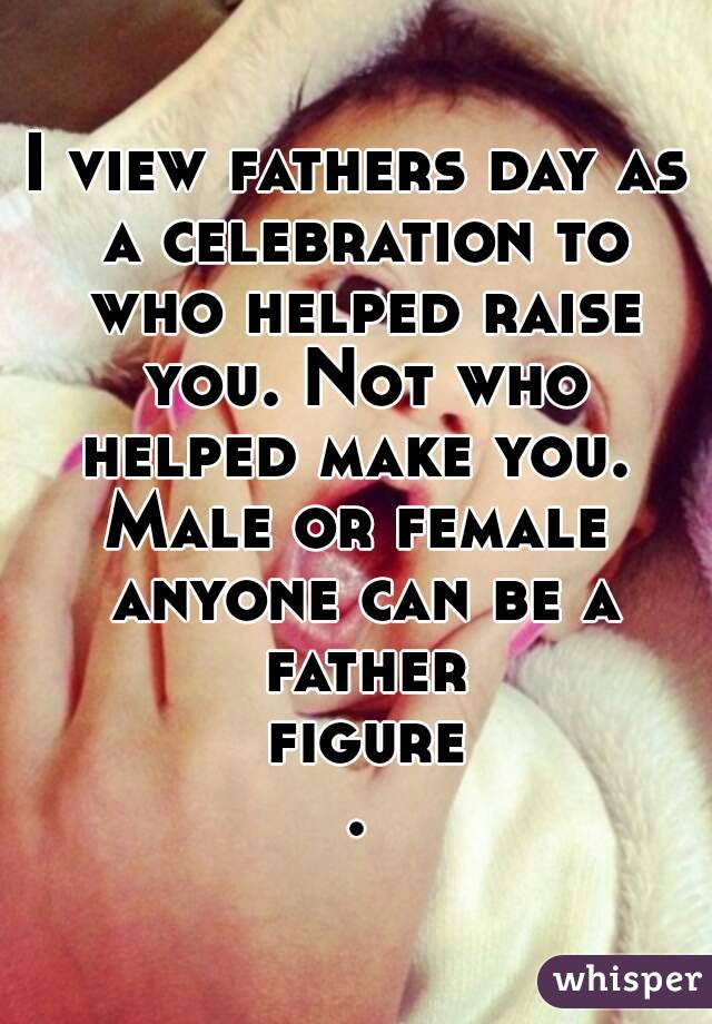 I view fathers day as a celebration to who helped raise you. Not who helped make you. 
Male or female anyone can be a father figure.