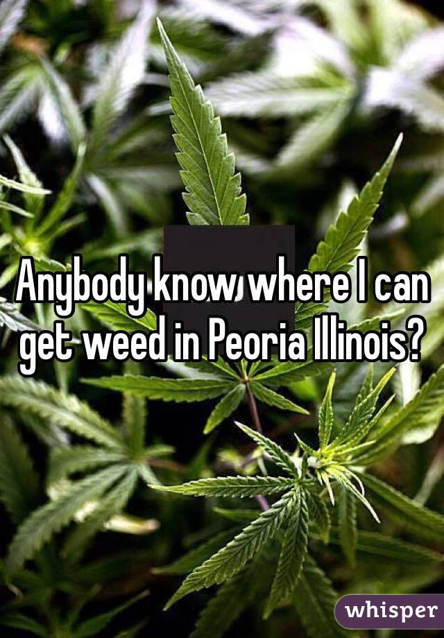 Anybody know where I can get weed in Peoria Illinois?