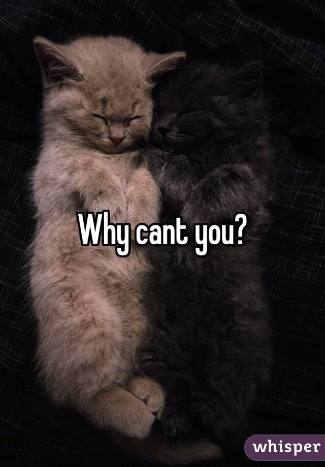 Why cant you?