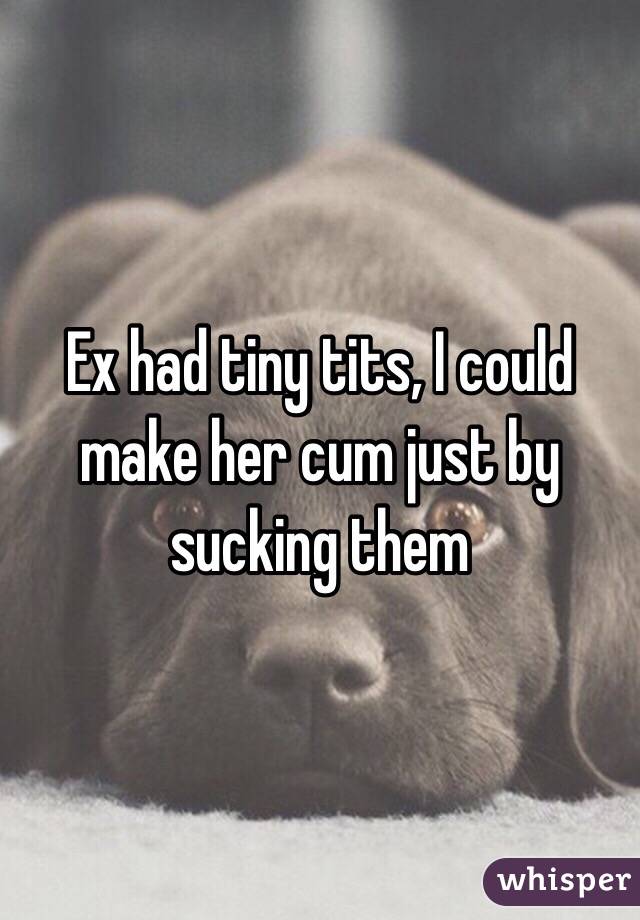 Ex had tiny tits, I could make her cum just by sucking them