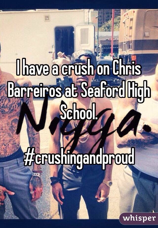 I have a crush on Chris Barreiros at Seaford High School. 

#crushingandproud 