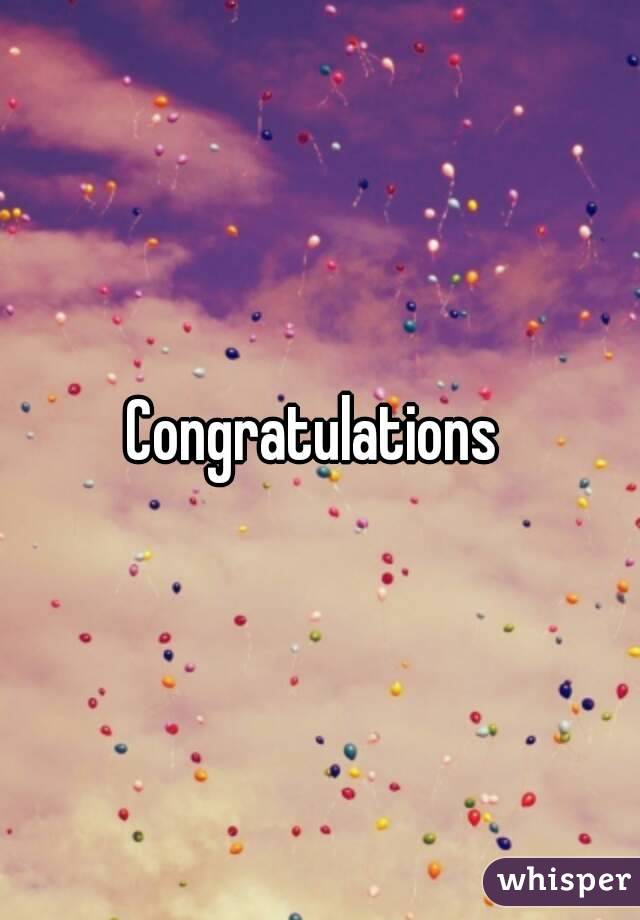 Congratulations 