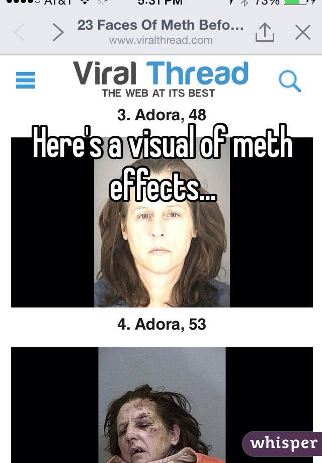 Here's a visual of meth effects...