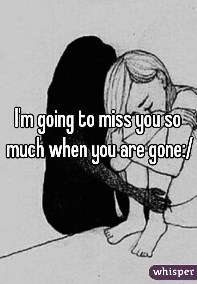 I M Going To Miss You So Much When You Are Gone