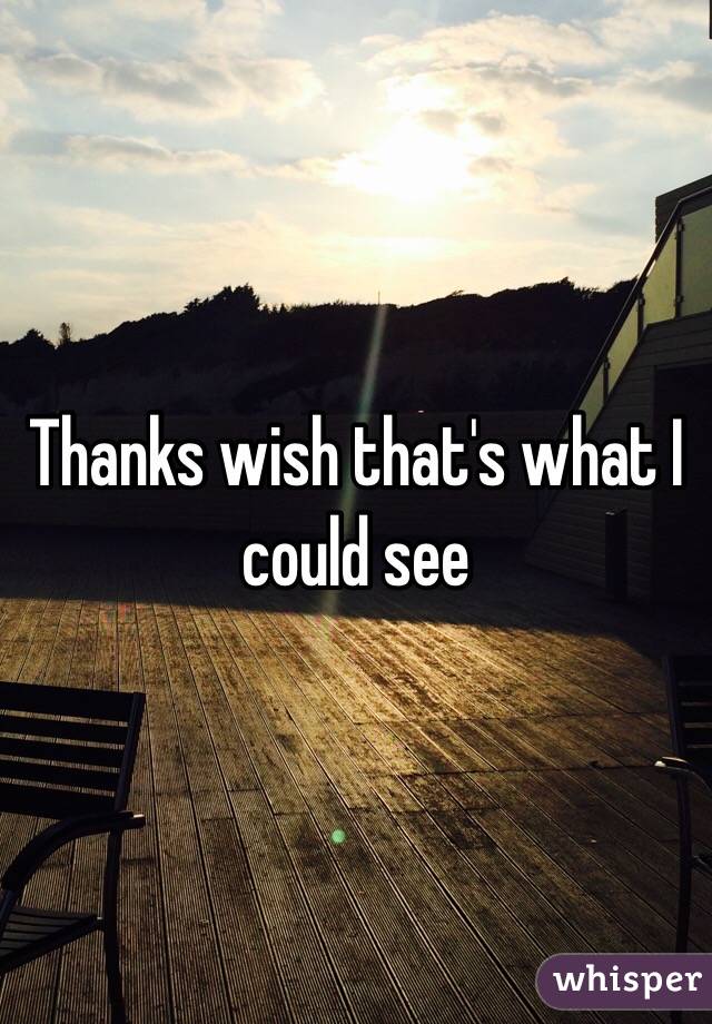 Thanks wish that's what I could see 