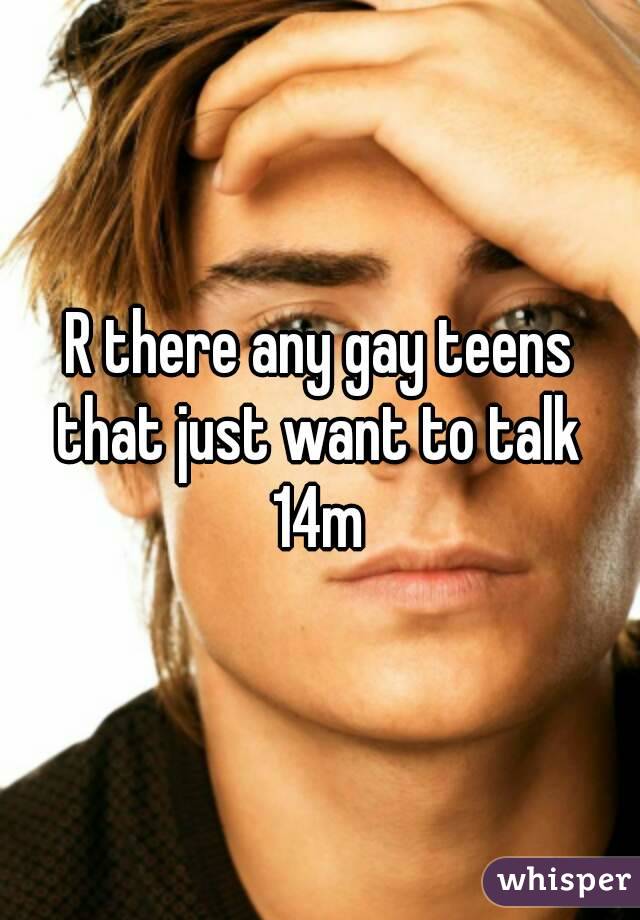 R there any gay teens that just want to talk 
14m