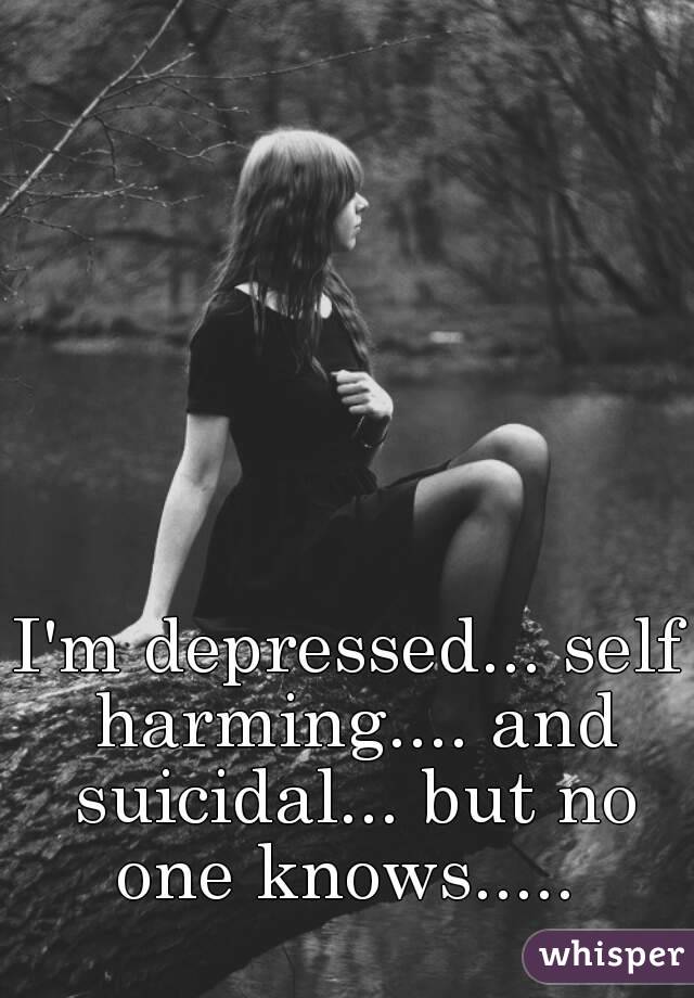 I'm depressed... self harming.... and suicidal... but no one knows..... 