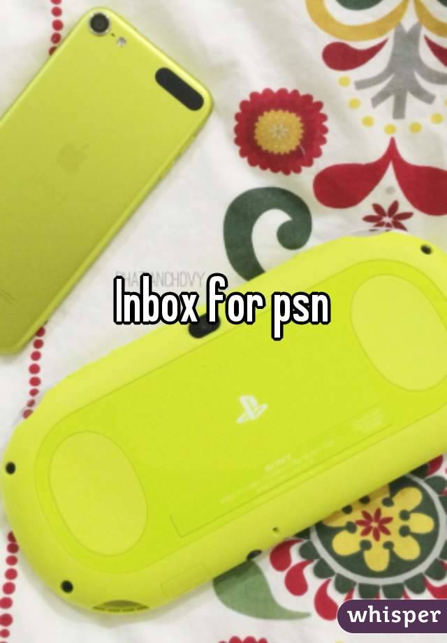 Inbox for psn