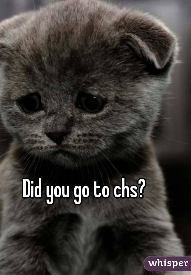 Did you go to chs?