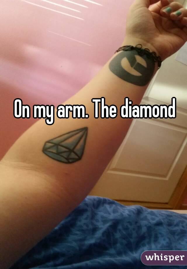 On my arm. The diamond