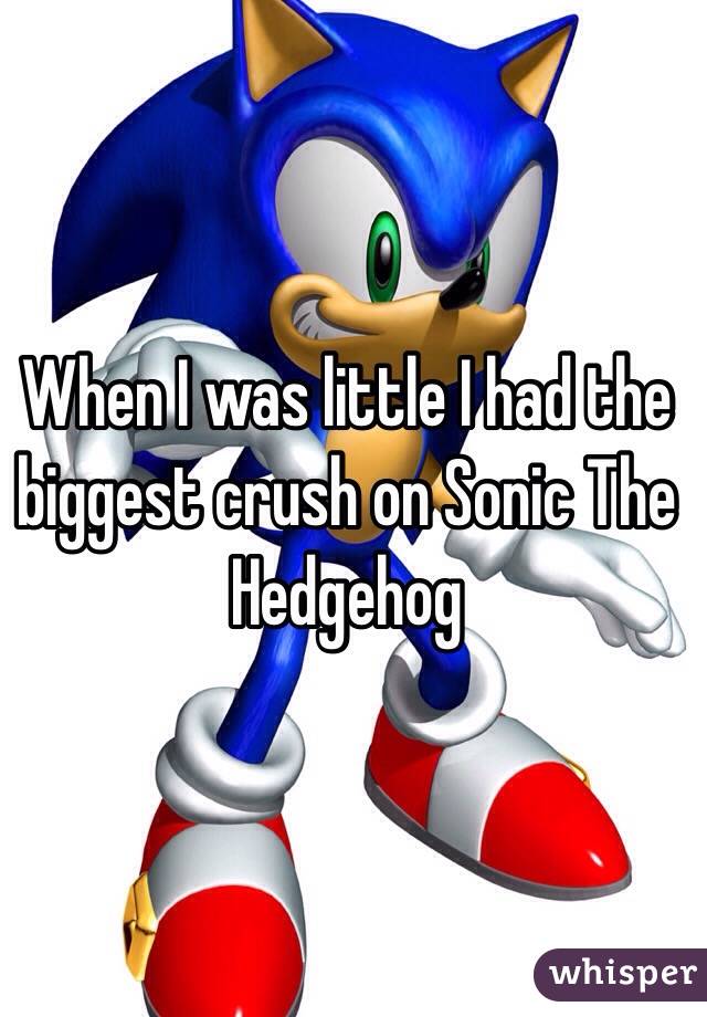 When I was little I had the biggest crush on Sonic The Hedgehog