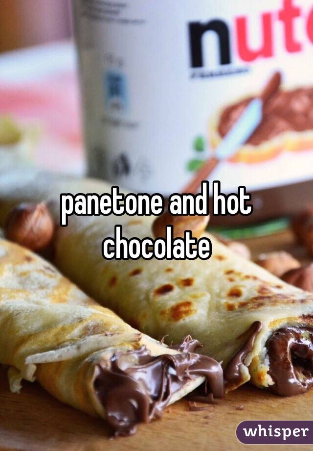 panetone and hot chocolate