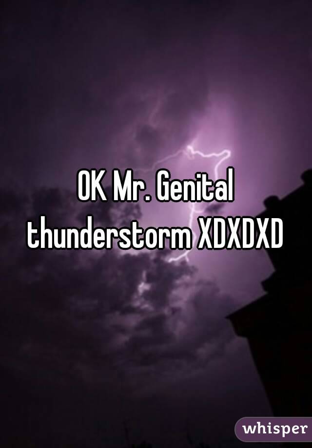 OK Mr. Genital thunderstorm XDXDXD 