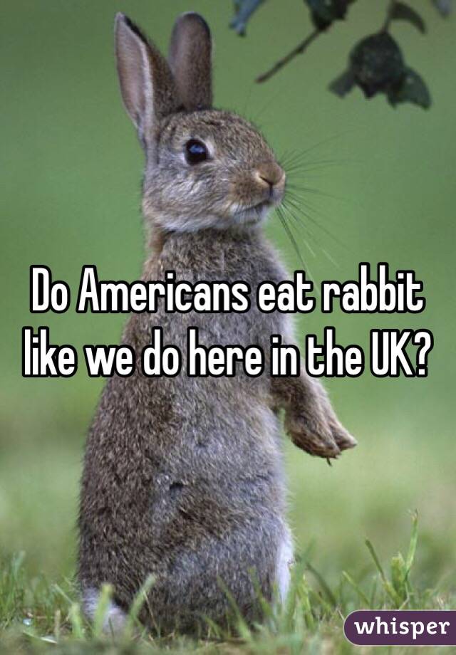 Do Americans eat rabbit like we do here in the UK?