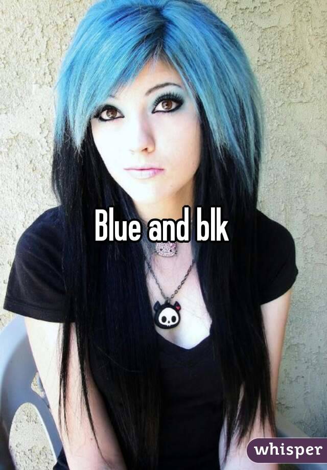 Blue and blk