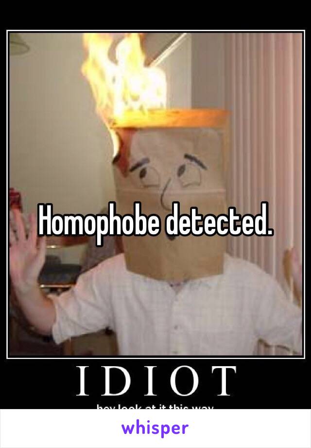 Homophobe detected. 