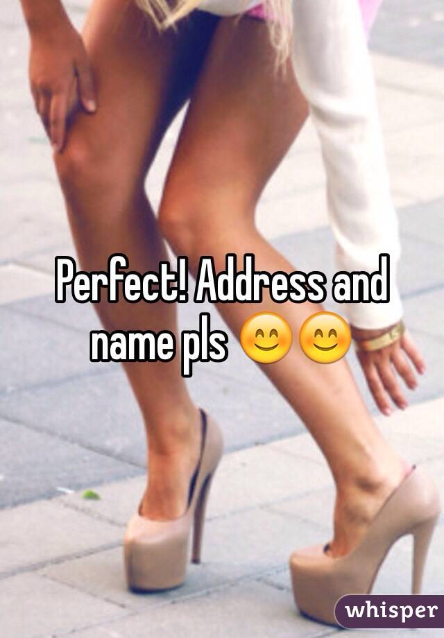Perfect! Address and  name pls 😊😊