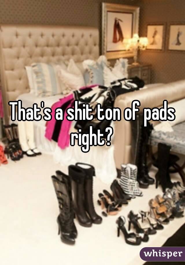 That's a shit ton of pads right? 