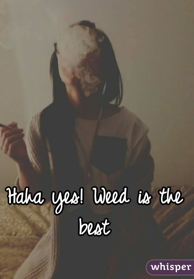 Haha yes! Weed is the best 