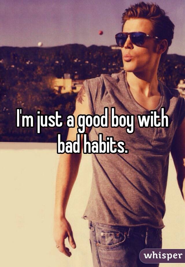I'm just a good boy with bad habits.​ 