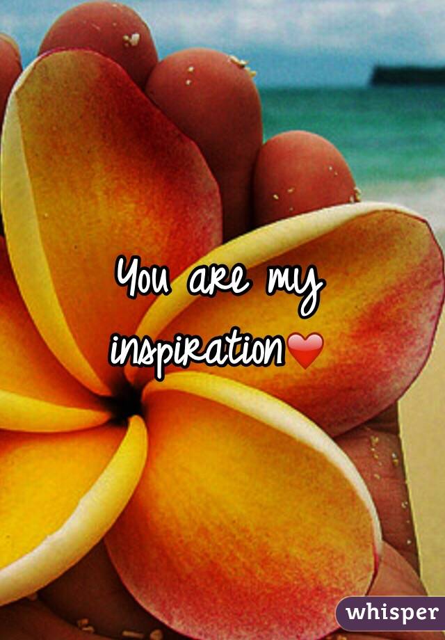 You are my inspiration❤️