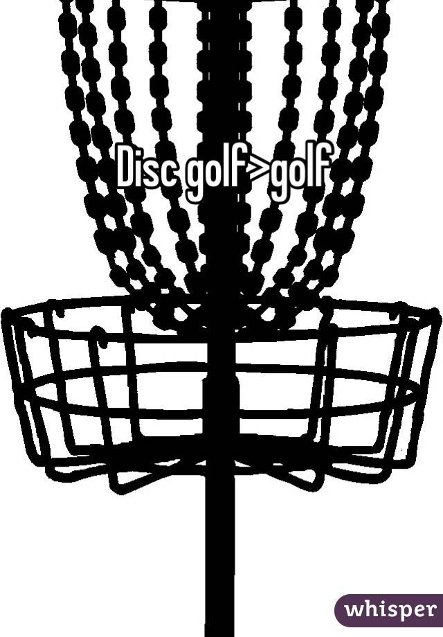 Disc golf>golf
