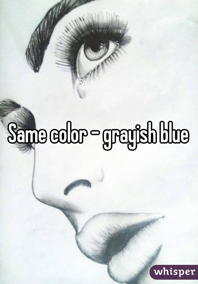 Same color - grayish blue
