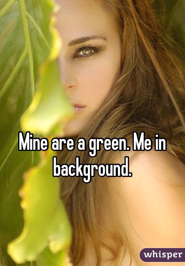 Mine are a green. Me in background. 