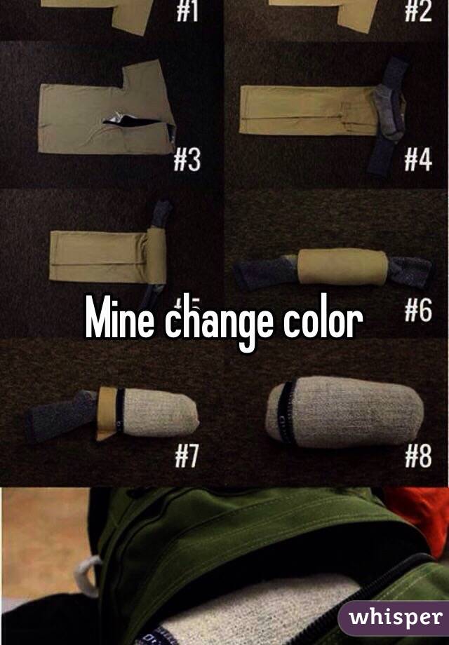 Mine change color