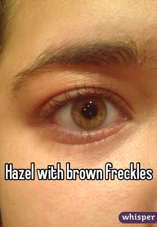 Hazel with brown freckles