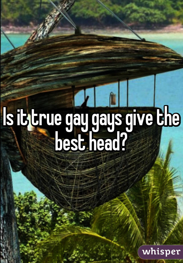 Is it true gay gays give the best head?