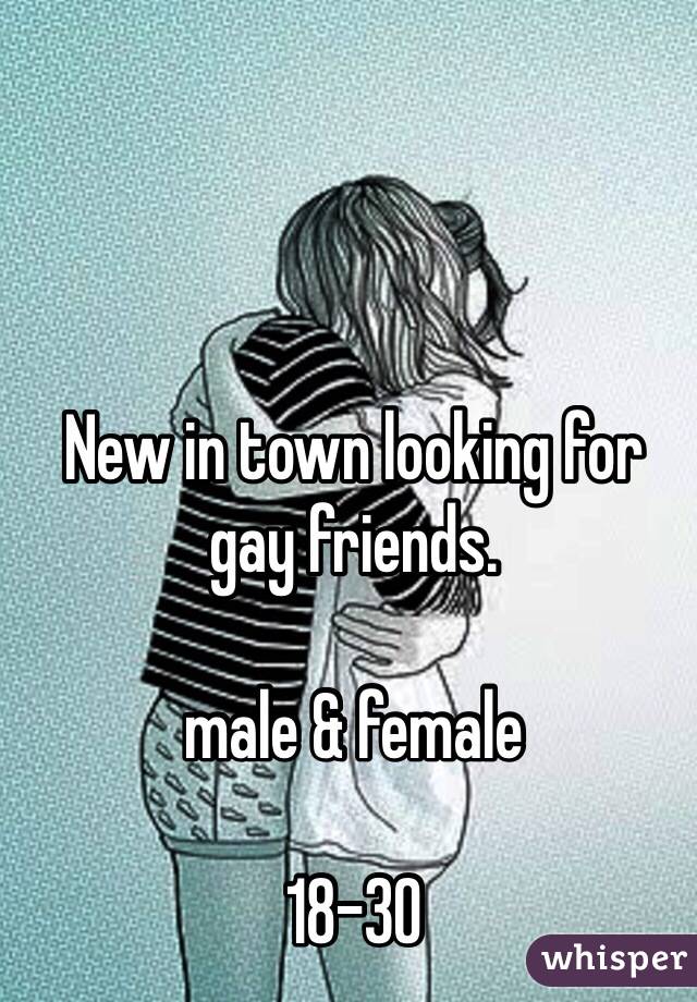 New in town looking for gay friends.

male & female

18-30