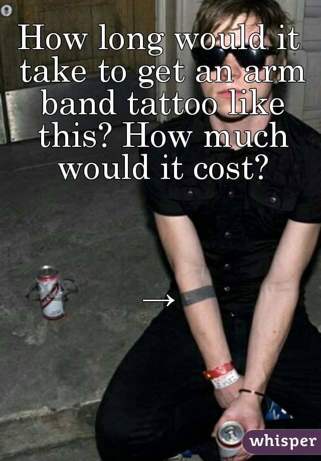 How long would it take to get an arm band tattoo like this? How much would it cost?



→