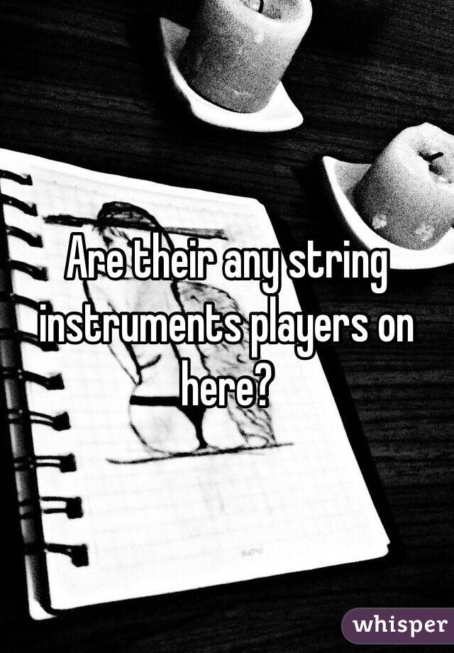 Are their any string instruments players on here?