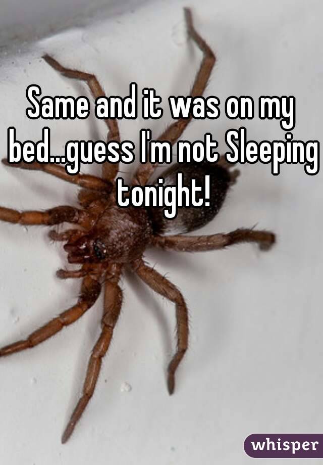 Same and it was on my bed...guess I'm not Sleeping tonight!