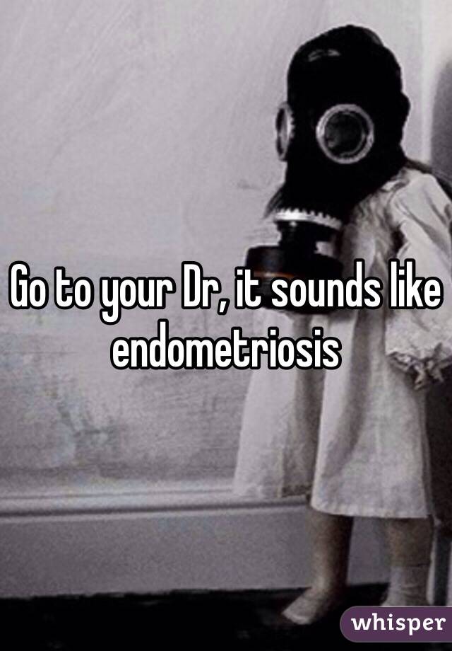 Go to your Dr, it sounds like endometriosis 