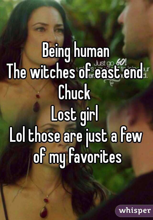 Being human
The witches of east end 
Chuck 
Lost girl 
Lol those are just a few of my favorites